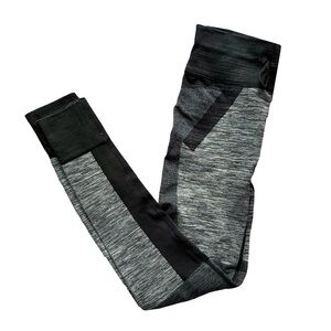 Lanston Sport Color block Heathered Gray Black Athletic Leggings